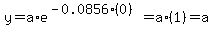 y=a%2Ae%5E%28-0.0856%280%29%29=a%2A%281%29=a