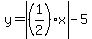 y=abs%28%281%2F2%29x%29-5