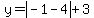 y=abs%28-1-4%29%2B3+