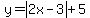 y=abs%282x-3%29%2B5