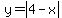 y=abs%284-x%29
