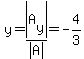 y=abs%28A%5By%5D%29%2Fabs%28A%29=-4%2F3