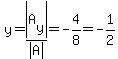 y=abs%28A%5By%5D%29%2Fabs%28A%29=-4%2F8=-1%2F2