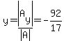 y=abs%28A%5By%5D%29%2Fabs%28A%29=-92%2F17
