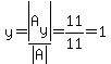 y=abs%28A%5By%5D%29%2Fabs%28A%29=11%2F11=1