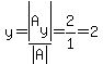 y=abs%28A%5By%5D%29%2Fabs%28A%29=2%2F1=2