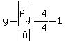 y=abs%28A%5By%5D%29%2Fabs%28A%29=4%2F4=1