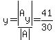 y=abs%28A%5By%5D%29%2Fabs%28A%29=41%2F30