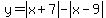 y=abs%28x%2B7%29-abs%28x-9%29