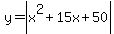 y=abs%28x%5E2+%2B+15+x+%2B+50%29