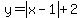 y=abs%28x-1%29%2B2