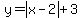 y=abs%28x-2%29%2B3