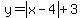 y=abs%28x-4%29%2B3+