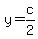 y=c%2F2