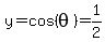y=cos%28theta%29=1%2F2