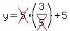 y=cross%285%29%283%2Fcross%285%29%29%2B5
