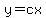 y=cx
