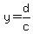 y=d%2Fc