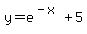 y=e%5E%28-x%29%2B5
