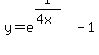 y=e%5E%281%2F%284x%29%29-1