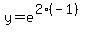 y=e%5E%282%28-1%29%29