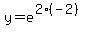 y=e%5E%282%28-2%29%29
