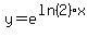 y=e%5E%28ln%282%29x%29