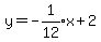 y=expr%28-1%2F12%29x%2B2