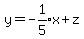 y=expr%28-1%2F5%29x%2Bz