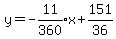 y=expr%28-11%2F360%29x%2B151%2F36