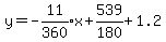 y=expr%28-11%2F360%29x%2B539%2F180%2B1.2%29