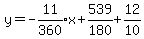 y=expr%28-11%2F360%29x%2B539%2F180%2B12%2F10%29