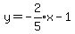 y=expr%28-2%2F5%29x-1