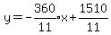 y=expr%28-360%2F11%29x%2B1510%2F11%29