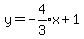 y=expr%28-4%2F3%29x%2B1