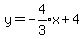 y=expr%28-4%2F3%29x%2B4