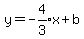 y=expr%28-4%2F3%29x%2Bb