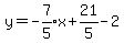 y=expr%28-7%2F5%29x%2B21%2F5-2%29