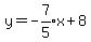 y=expr%28-7%2F5%29x%2B8