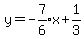 y=expr%28-7%2F6%29x%2B1%2F3