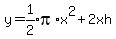 y=expr%281%2F2%29pi%2Ax%5E2%2B2xh