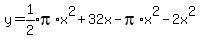 y=expr%281%2F2%29pi%2Ax%5E2%2B32x-pi%2Ax%5E2-2x%5E2