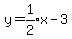 y=expr%281%2F2%29x-3