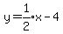 y=expr%281%2F2%29x-4