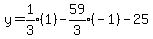 y=expr%281%2F3%29%281%29-expr%2859%2F3%29%28-1%29-25
