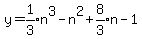 y=expr%281%2F3%29n%5E3-n%5E2%2Bexpr%288%2F3%29n-1