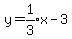 y=expr%281%2F3%29x-3%29