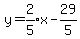y=expr%282%2F5%29x-expr%2829%2F5%29