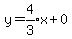 y=expr%284%2F3%29x%2B0