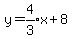 y=expr%284%2F3%29x%2B8